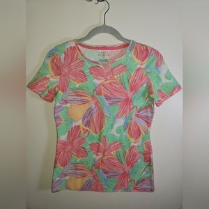 Talbots Tropical Floral T-Shirt - Petite